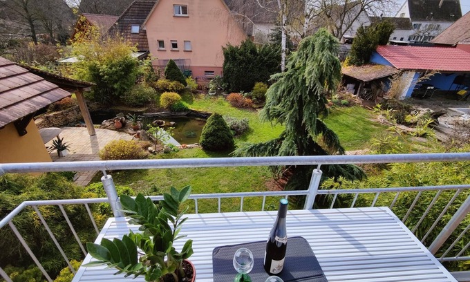 Guemar Apartment | Gîte du Photographe | Exceptional terrace and garden, peaceful setting