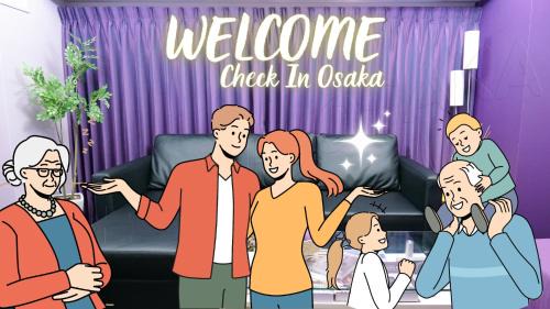 Namba Apartment | G3 ll 특별가격 전철역 도보3분 번화가의 조용한 2룸 퍼플하우스 침대4