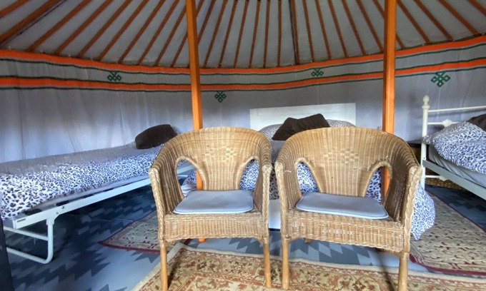 Totnes RV Rental | Glamping in a Mongolian yurt or shepherds hut in rural location in South Devon.