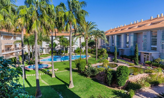Platja de l'Arenal Apartment | Golden Gardens Apartment Javea Arenal, Terrace, AACC, Wifi and only 600m from the Beach