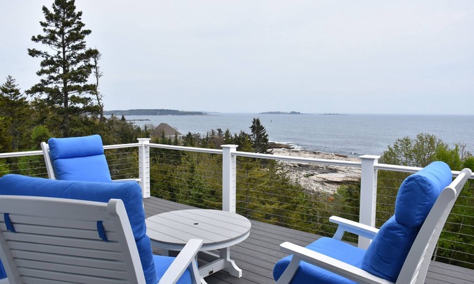 East Boothbay House | Gorgeous home with spectacular ocean views near Boothbay Harbor