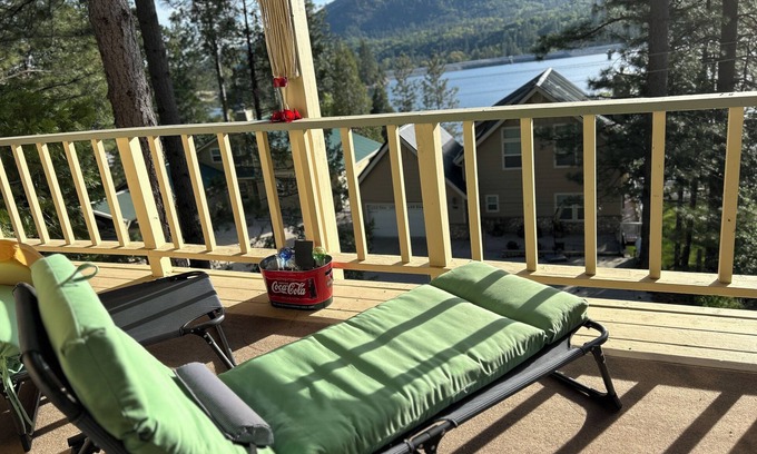 Bass Lake House | Gorgeous lake view chalet with private boat slip! No Pets. No smoking. 7 ppl.