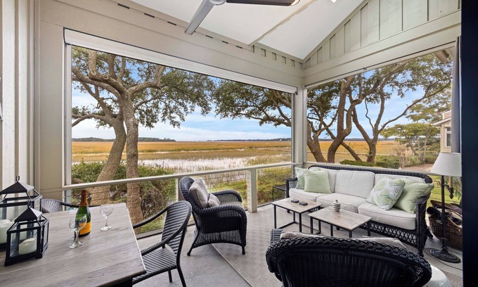 Seabrook Island Condo | GORGEOUS MARSH Views - Upscale 3BR, Pool & Pier Access