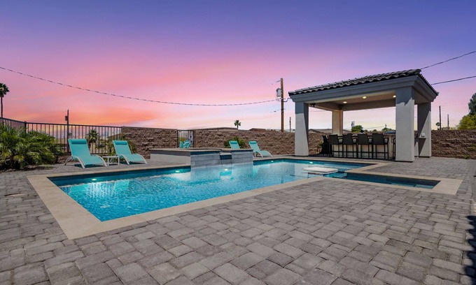 Lake Havasu City House | Gorgeous Pool Outdoor Kitchen Home with RV Garage Heated Pool and Spa!