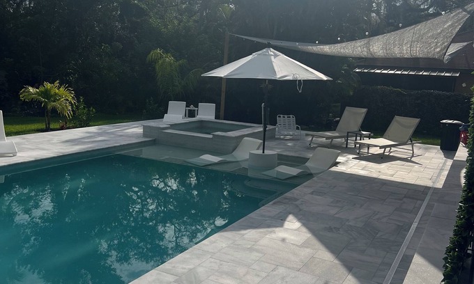 East Naples House | Gorgeous Spacious Private 4Plex, Italian Heated Pool/Spa, Sleeps 24 Pet Friendly