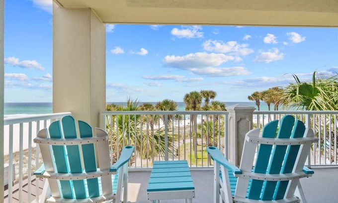 Panama City Beach Condo | Grand Panama 309! Exceptional Low Floor Corner Unit. New Rental 2025. 3Br. Views