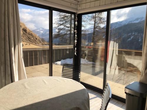 Allos Apartment | Grand studio La Foux d Allos avec vue et terrasse