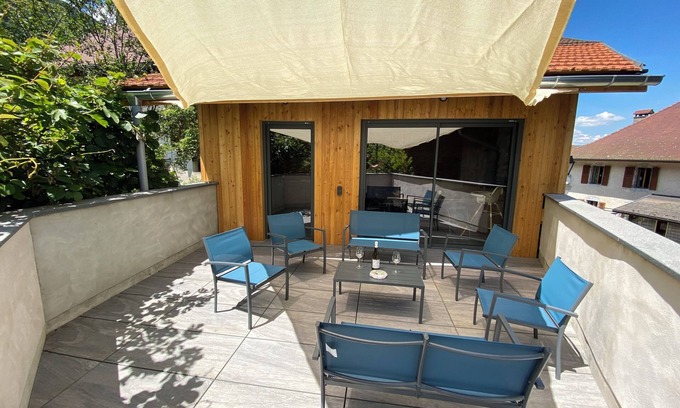 Giez House | Grange Rénovée, Esprit Loft, à six Minutes du Lac Dannecy vue sur le Mont-blanc