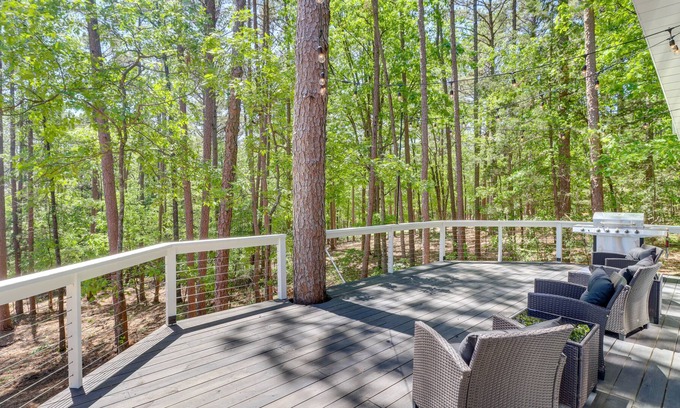 Newnata Cabin | Greers Ferry Treehouse-Style Cabin w/ Lake Access!