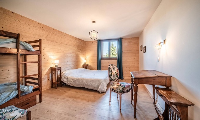 Mont-Saxonnex Apartment | Guest House 'Hiver' with Mountain View, Private Terrace and Wi-Fi