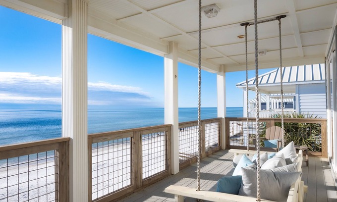 Cape San Blas House | Gulf Front Family Beach House:Heated Pool:Hot Tub:Outdoor Game Tables