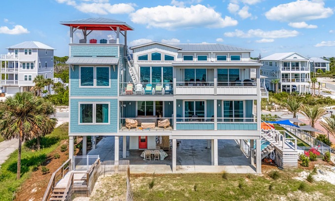 Cape San Blas House | Gulf Front on North Cape San Blas w/Private Pool and 360-Degree View Watchtower