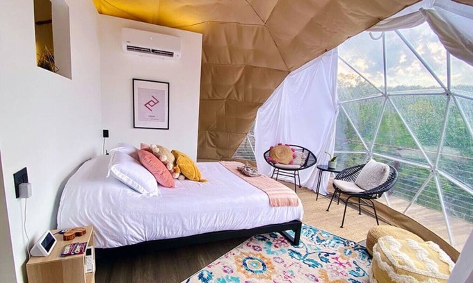 Oatmeal House | Habibi: Luxury Glamping in Treetop Dome + Dip Pool