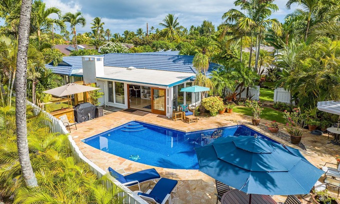 Kailua House | Hale Aloha: Luxe Waterfront Home, Island Vibe, Private Pool, Near Kailua Beach
