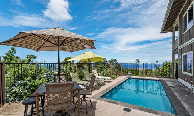 Kona Palisades House | HALE LIO KAI: GORGEOUS HOME WITH POOL, HOT TUB & STUNNING OCEAN/SUNSET VIEWS