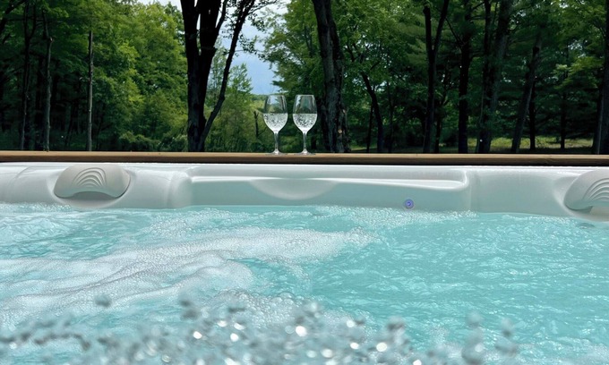 Interlochen Cabin | Hall Creek Lodge - Large Friend & Family Spa Retreat | TC, MI