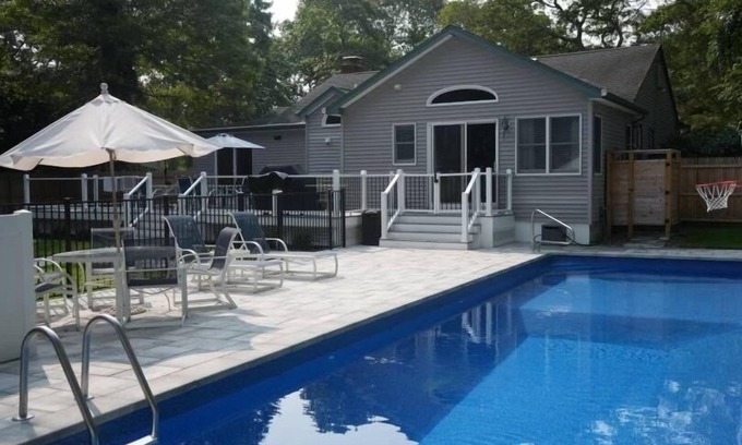 Hampton Bays House | Hampton Bays Getaway! Heated Pool, Playground, Firepit, Gameroom & lots more!