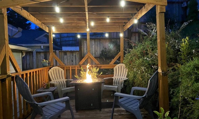 Brookings House | Harris Beach Haven | Fire Pit | Theatre Room