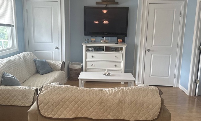 Ortley Beach Condo | HEATED POOL Ocean Ave Seaside Park Steps to Beach & Boardwalk 3 bedrooms