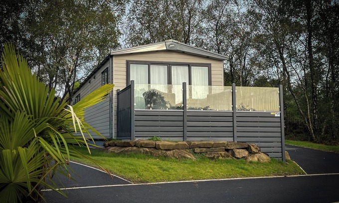 Longridge Cabin | Hobbit - House Of The Owl. Luxury lodge with views. Pet friendly. Indoor Pool.