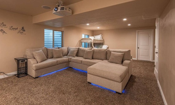 South Jordan Apartment | Home Theater in South Jordan's Cozy Basement Unit