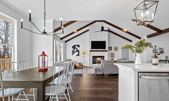 Bentonville House | Home with a fireplace, deck, washer/dryer, central AC - golf nearby