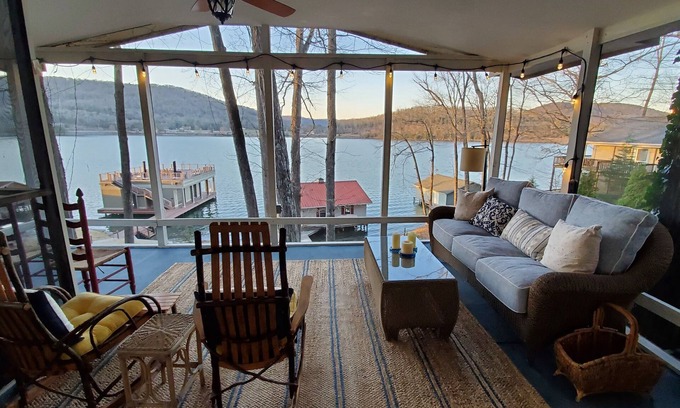 Grant Cabin | Honeycomb Waterfront Lakehouse with deep water dock