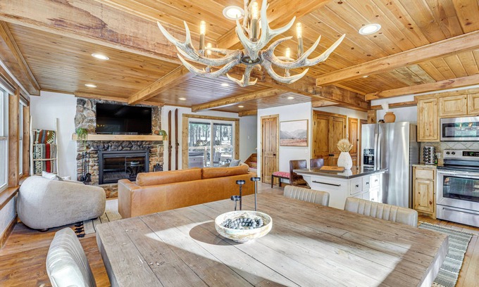 Angel Fire Cabin | Hot Tub + Fireplace: Cozy Angel Fire A-Frame Cabin