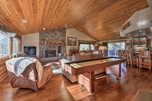 Castle Glen Estates House | Hot Tub, Game Room and 2 Decks Luxe Big Bear Home