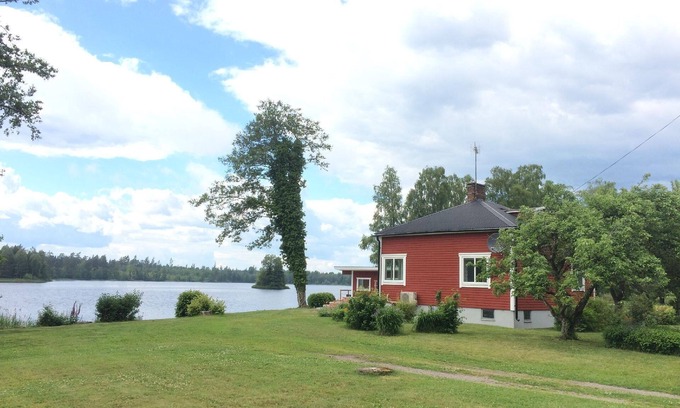 Holmsjo House | House with Wooden Terrace and Wonderful View