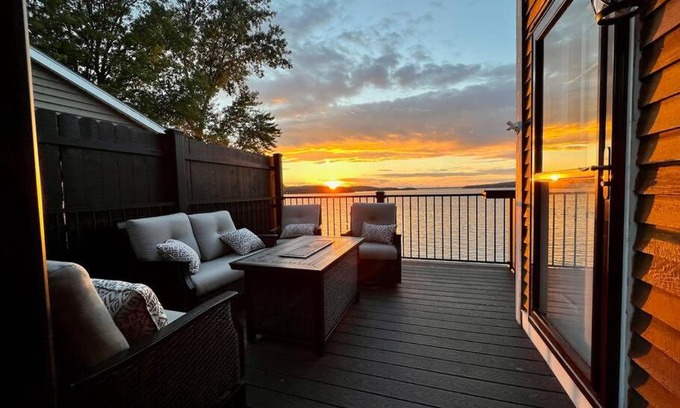 Colchester House | Huge camp with private beach and sunset views!