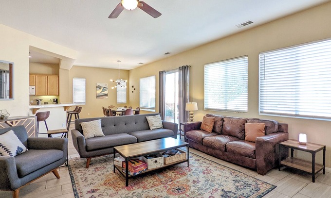 Desert Hot Springs House | Huge Desert Oasis w Pool+Spa. Sleeps 12. Centrally located to all of Ch Valley