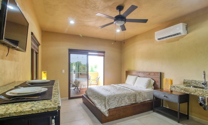 Tulum Apartment | Ideal tropical escape with free WiFi, balcony, kitchenette & snack shack