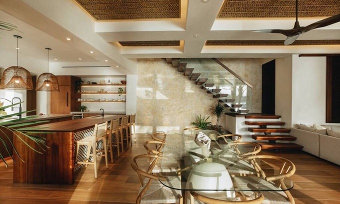 Great Cruz Bay Villa | Indo House St. John : Stunning Modern Indonesian Waterfront Villa