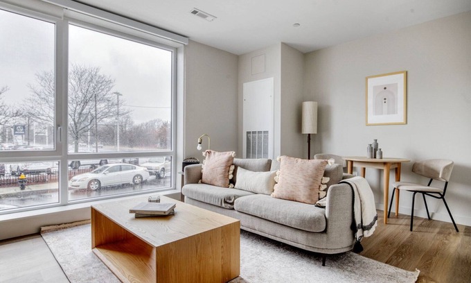 Boston Apartment | Inviting Brighton Jr 1BR w/Gym & W/D, on the River, by Blueground