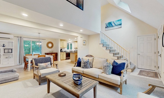 East Falmouth House | Inviting dog-friendly home with furnished deck & firepit, near golf