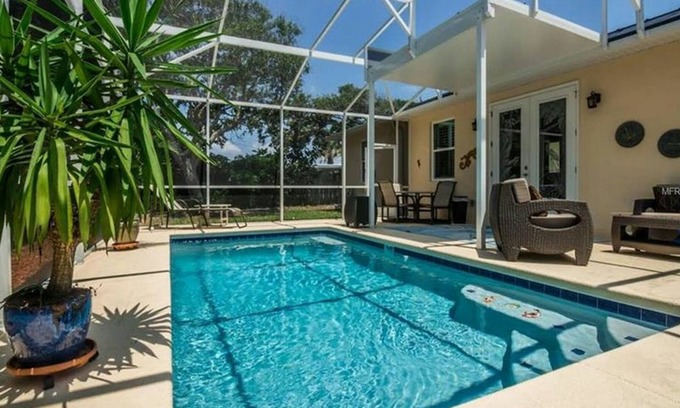 New Smyrna Beach House | Jan Feb 2026 OPEN Lazy Turtle Beach House NSB, Solar Heated Pool, Steps to Beach