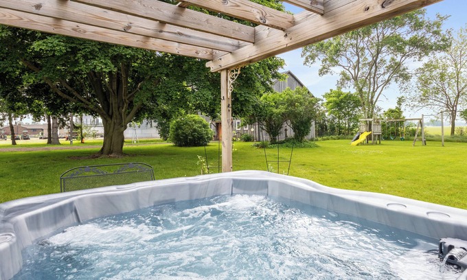 Sodus House | Juniper Presents: Vintage 1920s Farmhouse w/Barn, Hot Tub+Fire Pit