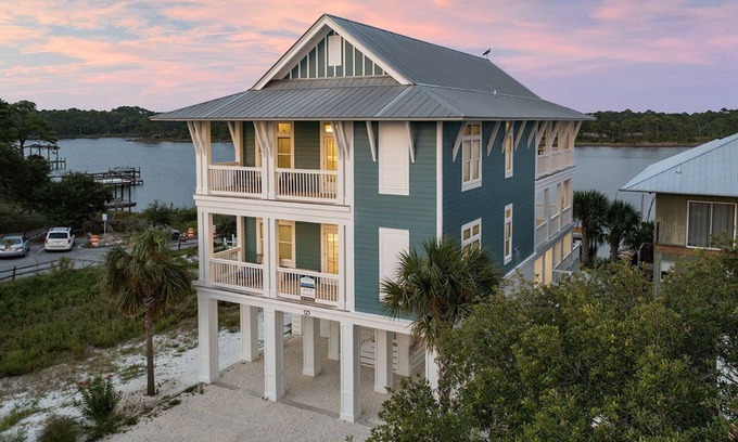 Grayton Beach House | Just B - Luxury Vacation Lakefront Home with Private Pool & Dock