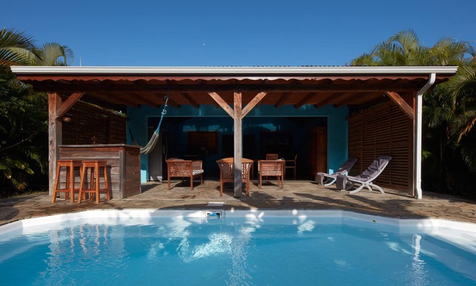 Rifflet Villa | kaz a coco, blue villa with private pool, 2 bedrooms, 2 bathrooms