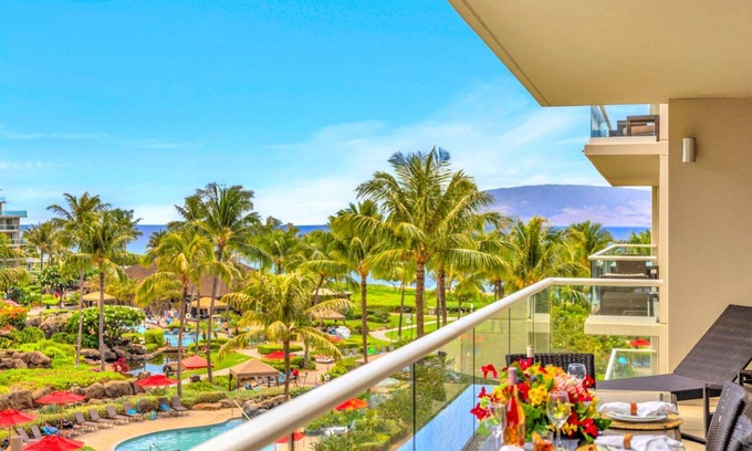 Honokowai Condo | KBM Resorts | Spacious 5-Bedroom Honua Kai Collection | Multi Unit Listing | Same Floor | Ocean Views + 2 Free Rental Cars! HKK-445/49