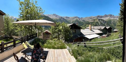 Saint-Veran Apartment | L'Alpazen Jouve Studio Terrasse