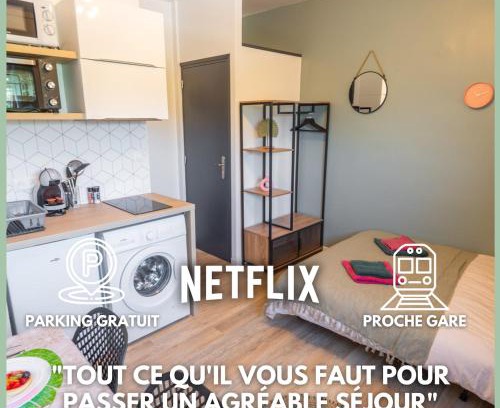 Anzin Apartment | L'Exotique - Parking I Netflix I Gare I WIFI TRÈS HAUT DÉBIT - Calme & Cosy
