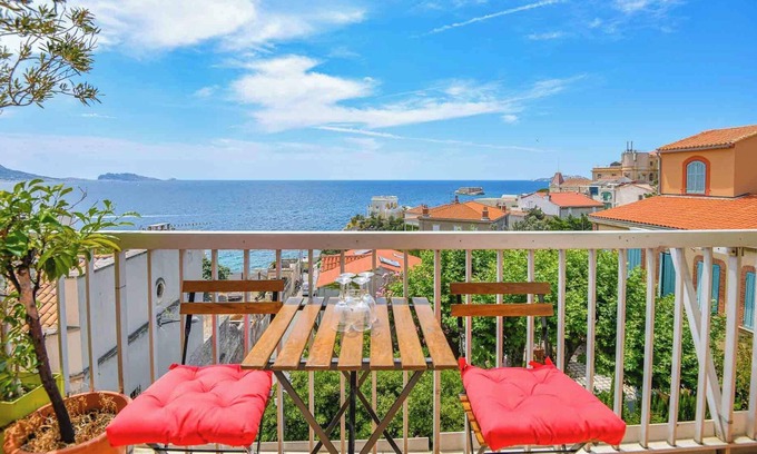 Endoume Apartment | La Corniche - Appartement 2 ch avec vue mer & clim