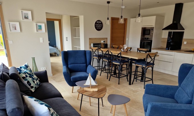 Saint-Aubin-sur-Scie Villa | La Villa des Vertus - Maison décorée avec goût idéalement placée