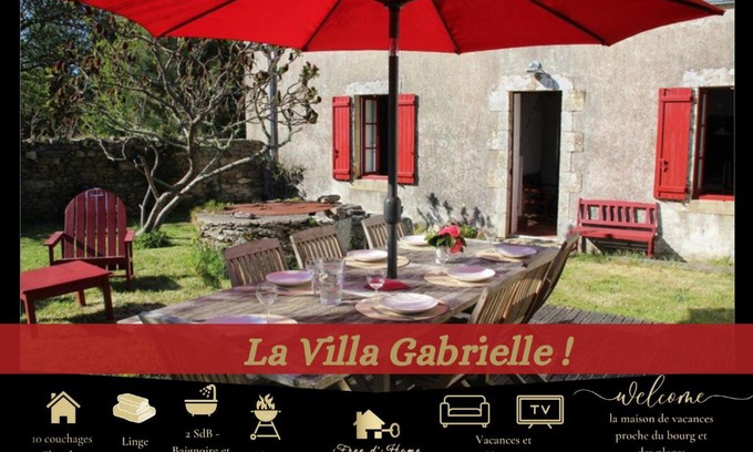 Saint-Gildas-de-Rhuys Villa | LA VILLA GABRIELLE - ENTRE BOURG ET PLAGE