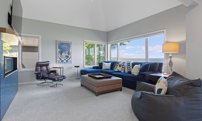 Boyne City Condo | Lake Charlevoix lakefront, 3 bedrooms, Sunset Views