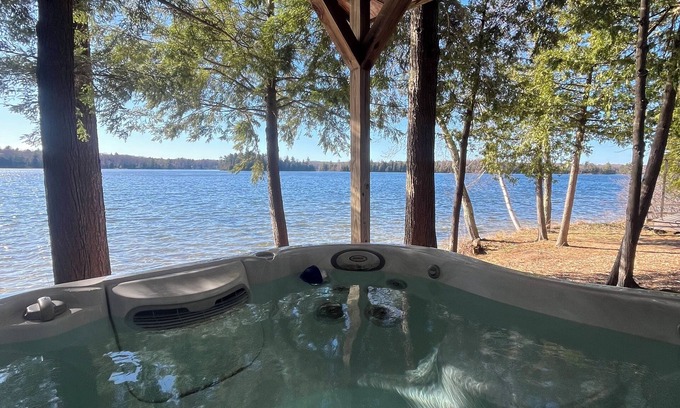 Traverse City Cabin | Lake front Cabin & Bunkhouse + Private Hot Tub