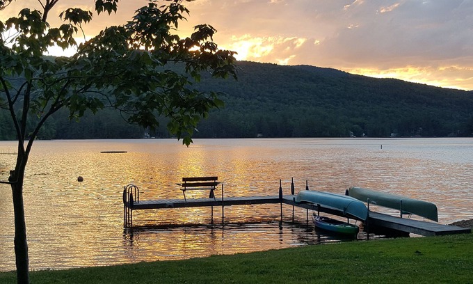 Ludlow House | Lake Front home on Lake Rescue. Sunset views, peaceful home with a private dock.