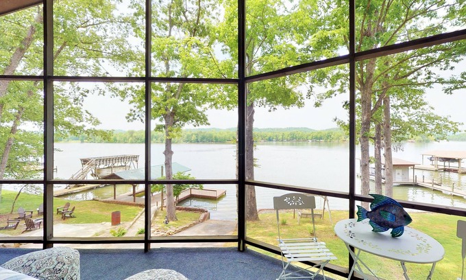 Ten Mile House | Lake Front house on Watts Bar Lake with large private dock, 2 screen porches